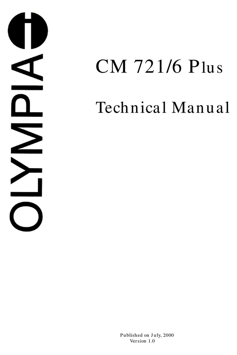 Olimpia CM 721/6 Plus Technical manual