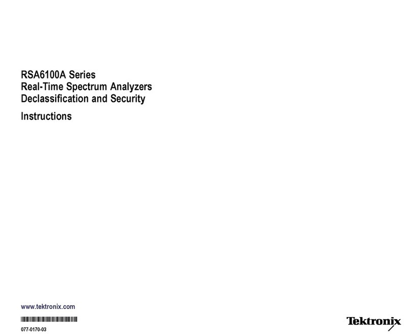 Tektronix RSA6100A Series User manual Tektronix RSA6100A Series User manual