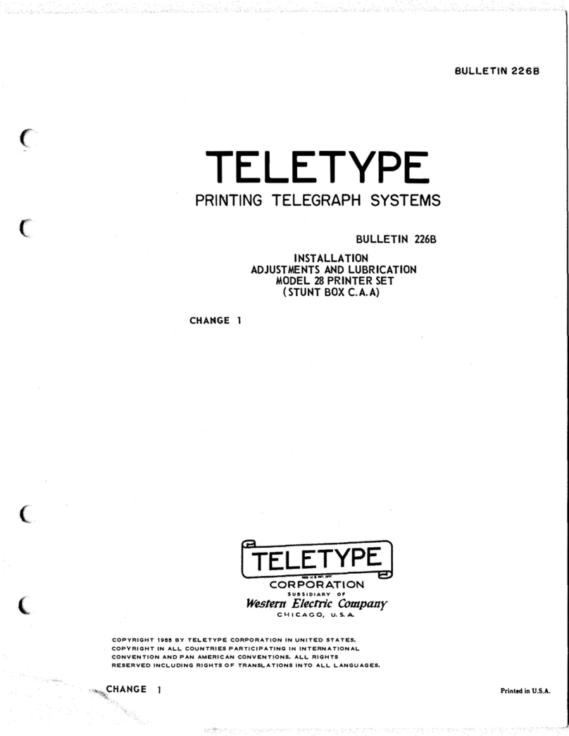 Teletype 28 User manual Teletype 28 User manual