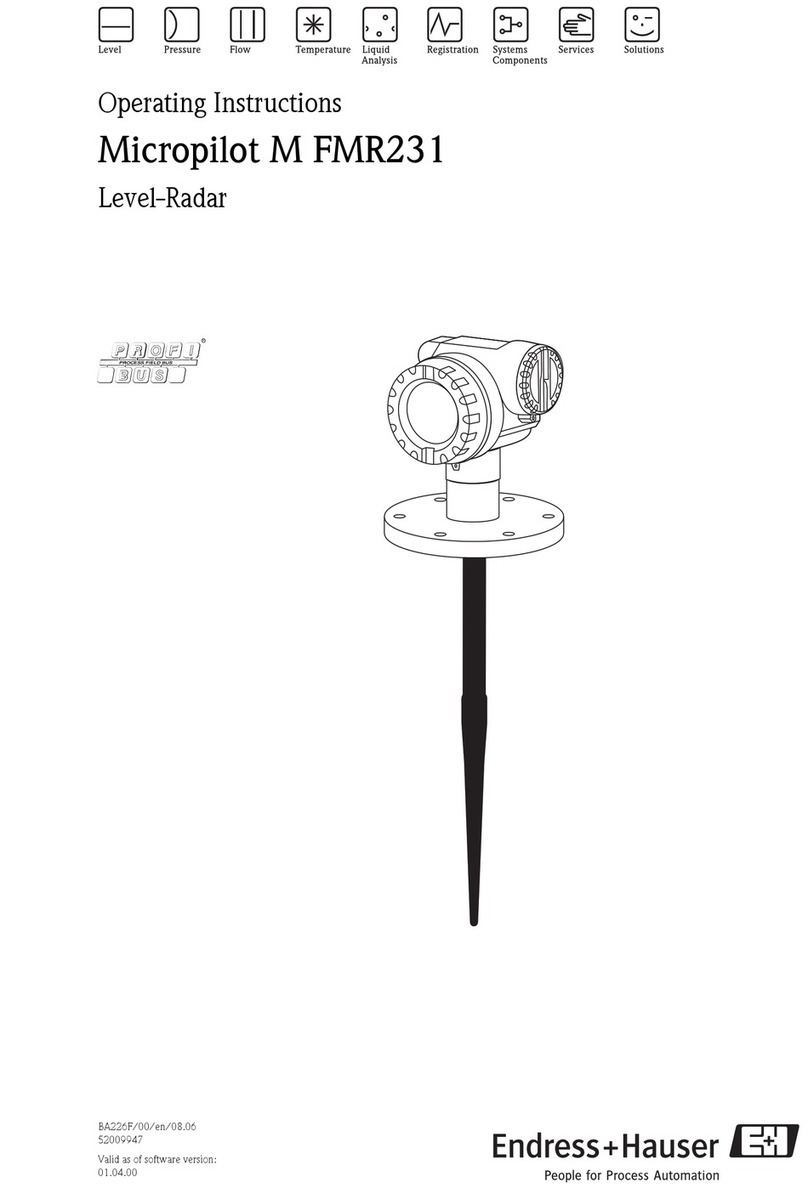 Endress+Hauser Micropilot M FMR231 User manual