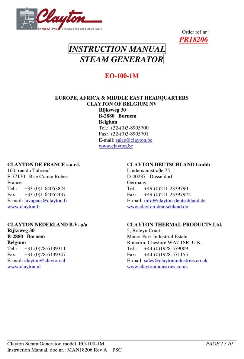 Clayton EO-100-1M instruction manual