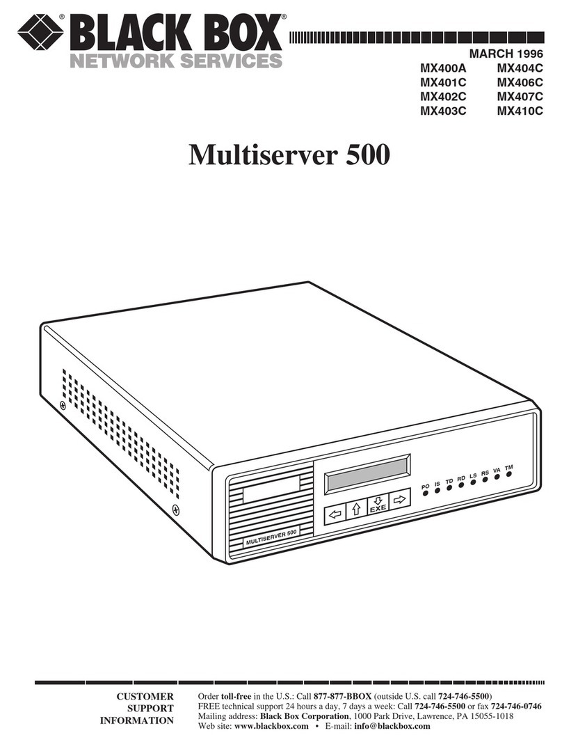 Black Box Multiserver 500 User manual