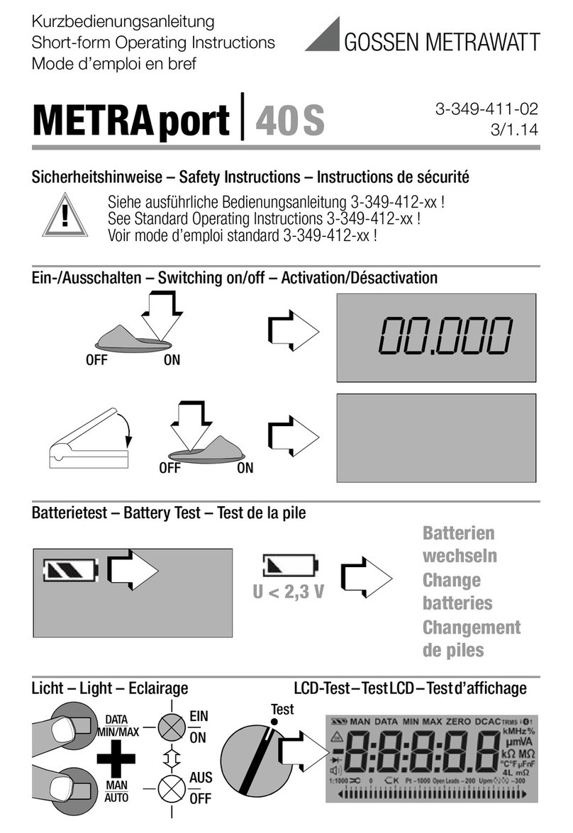 Gossen MetraWatt METRAport 40S User manual