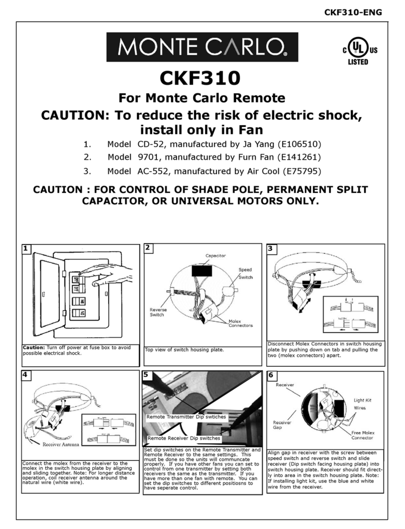 Monte Carlo Fan Company CKF310 instructions