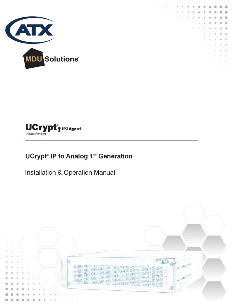 MDU Solutions UCrypt IP to Analog Installation & operation manual