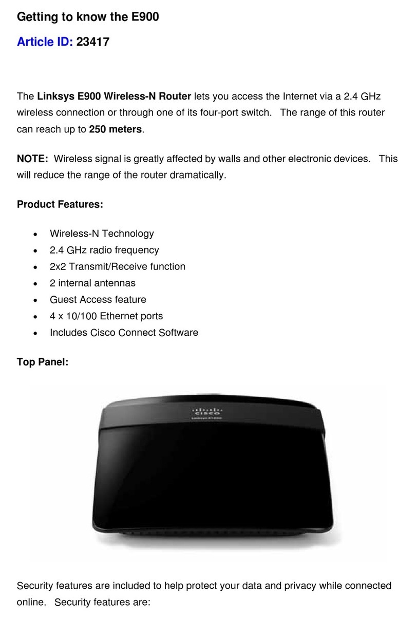 Cisco Linksys E900 User manual