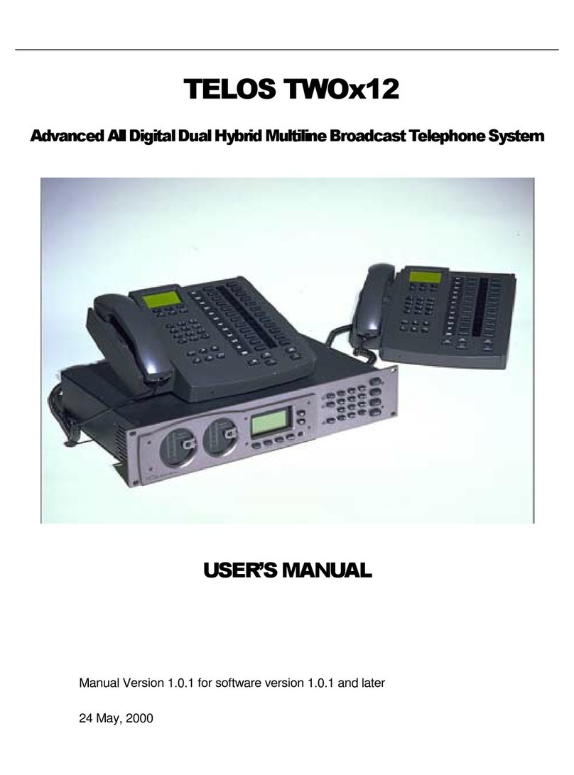 Telos TWOx12 User manual