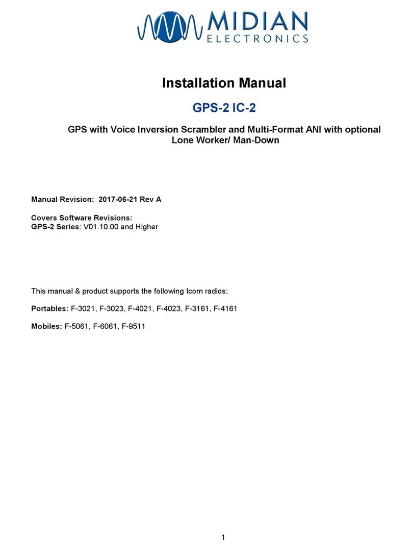 Midian GPS-2 IC-2 installation manual