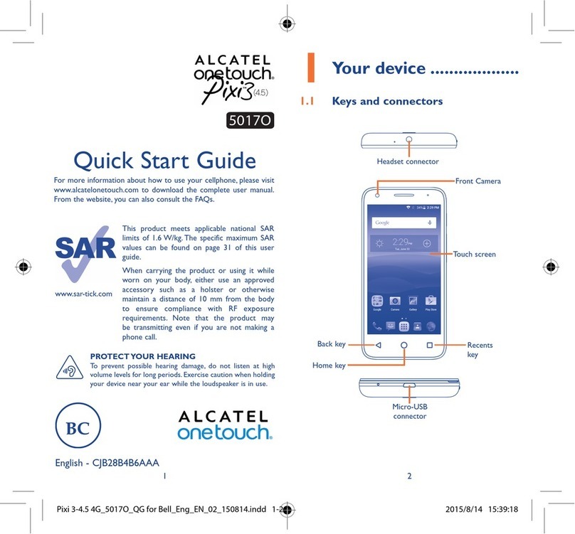 Alcatel Onetouch Pixi 3 5017O User manual