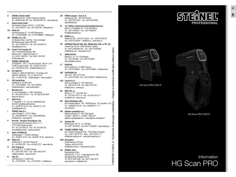 STEINEL HG Scan PRO 2620 E user manual