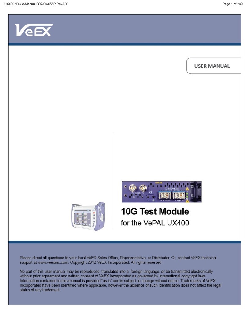 VeEX UX400 user manual