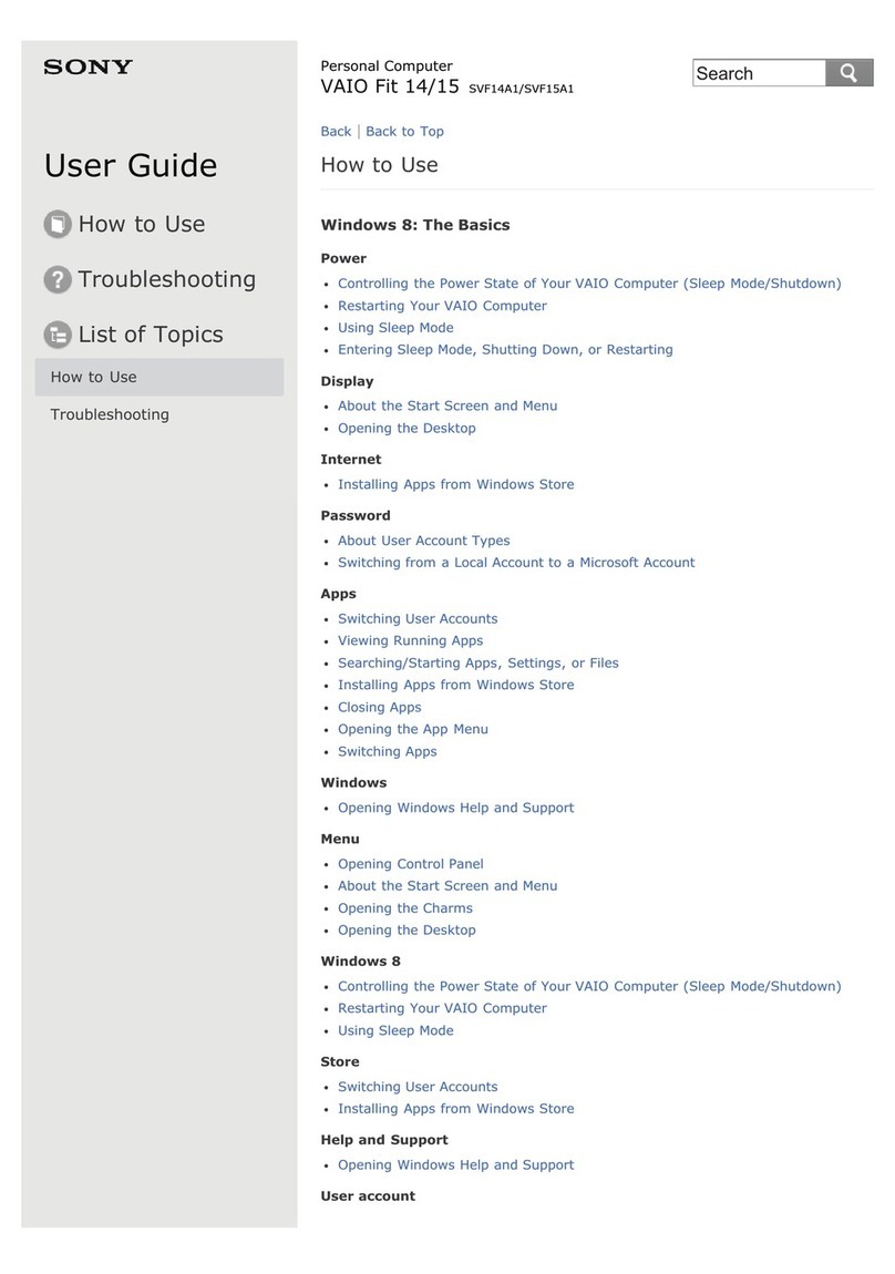 Sony VAIO Fit 14 User manual