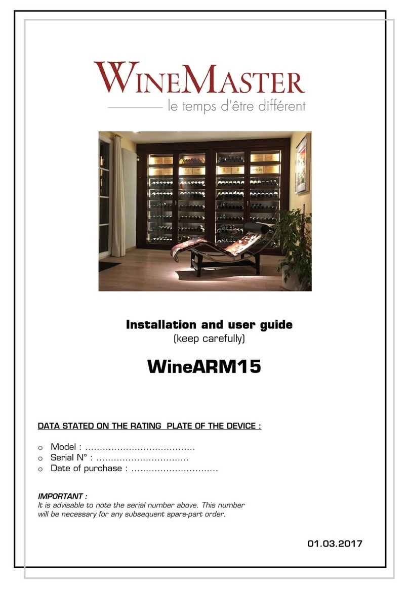 Wine Master WineARM15 Installation and user guide Wine Master WineARM15 Installation and user guide