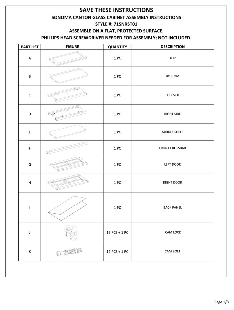 Sonoma 71SNRST01 User manual