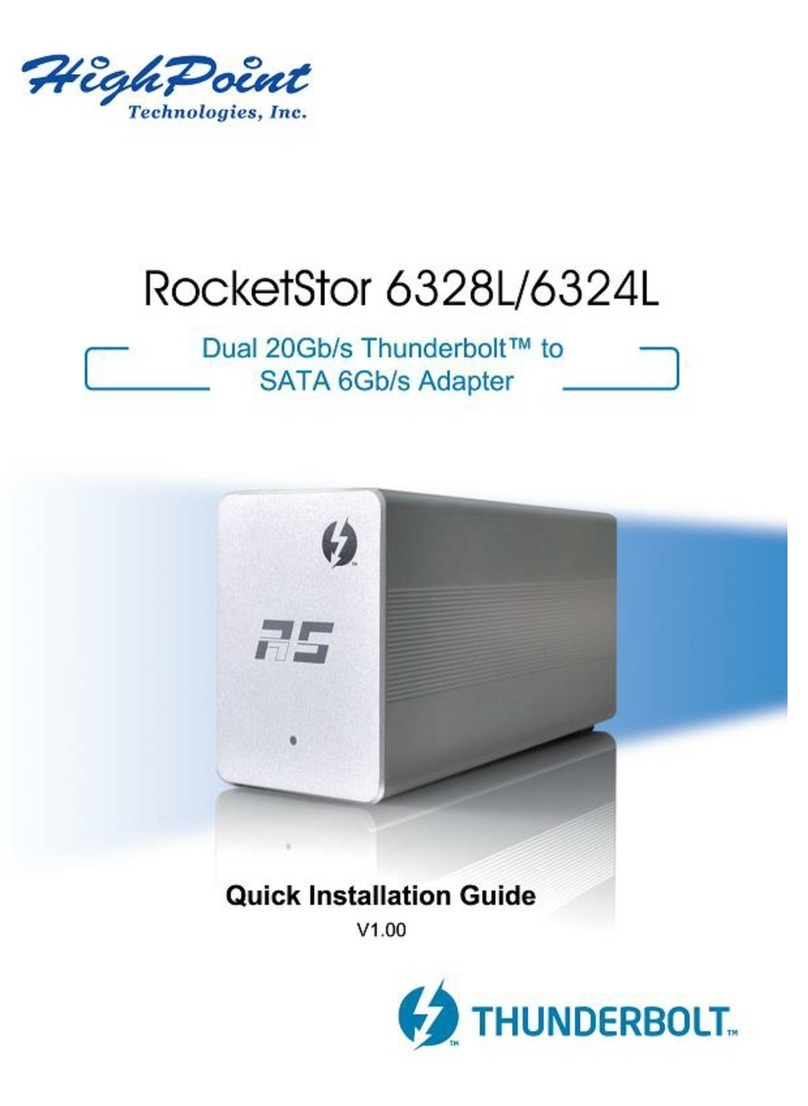 HighPoint RocketStor 6328L Quick installation guide HighPoint RocketStor 6328L Quick installation guide