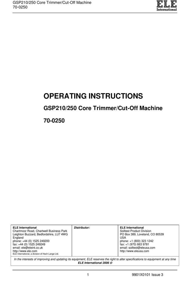 Ele GSP210 operating instructions