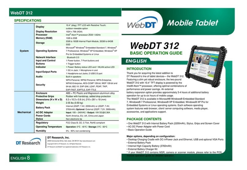 WebDT 312 User manual