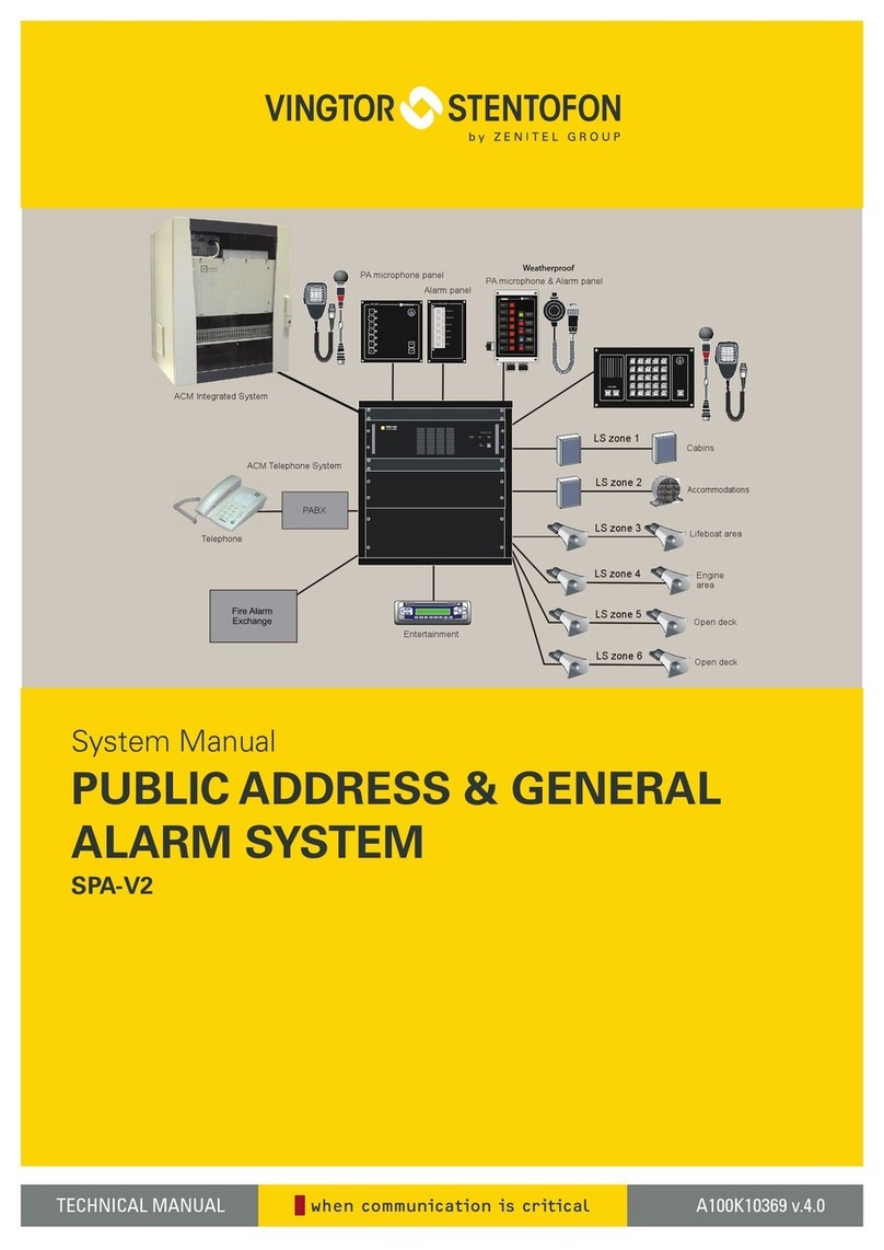 Vingtor Stentofon SPA-V2 System manual