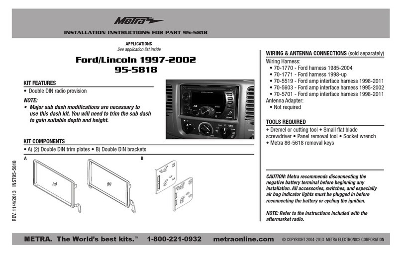 Metra Electronics 95-5818 installation instructions