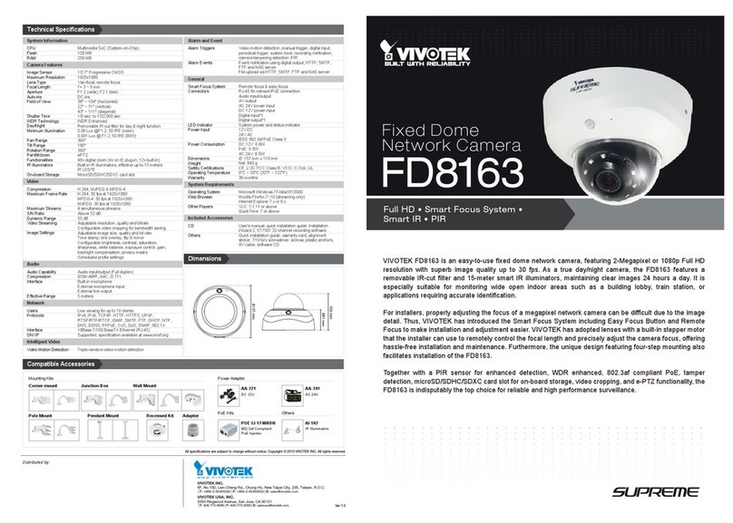 Vivotek FD8163 User manual