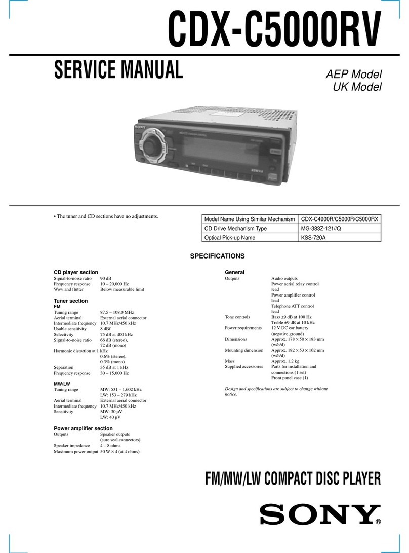 Sony CDX-C5000RV Service manual