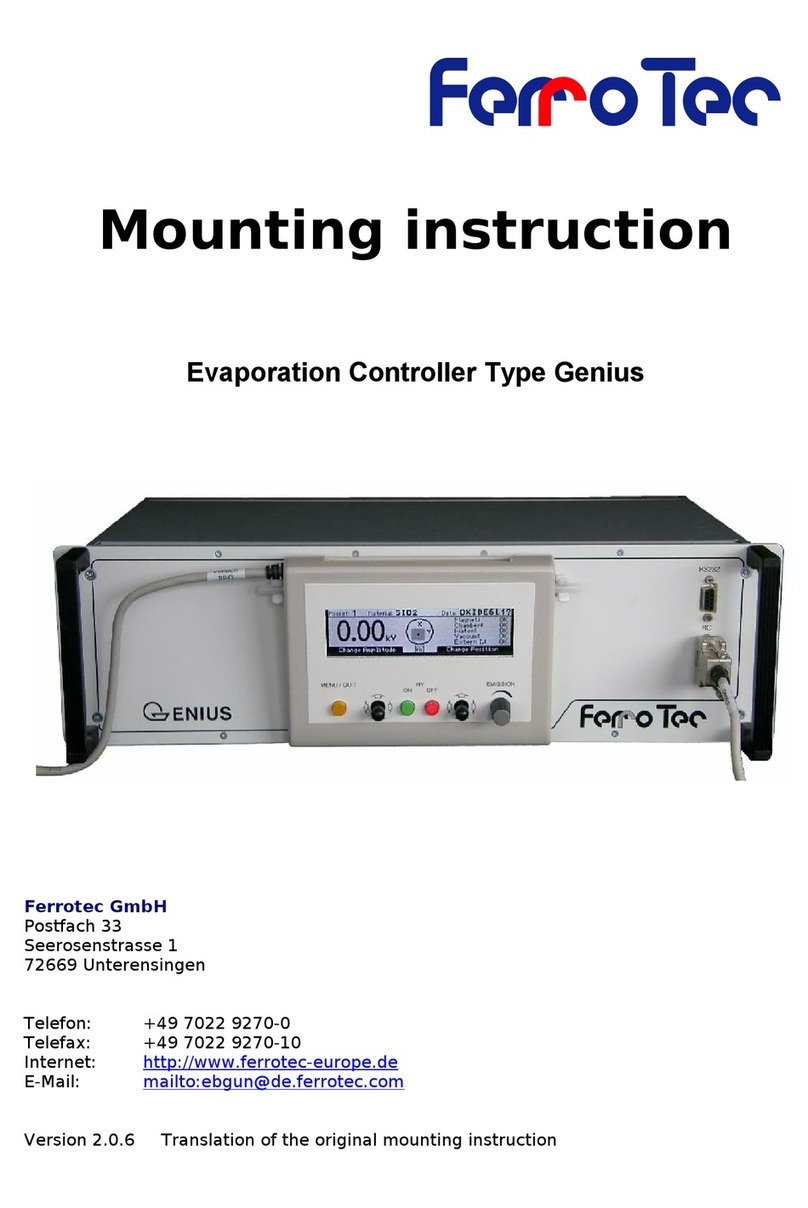 ferrotec genius Mounting instructions