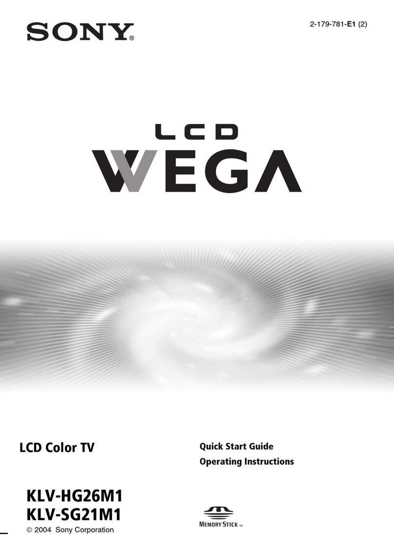 Sony WEGA KLV-HG26M1 User manual