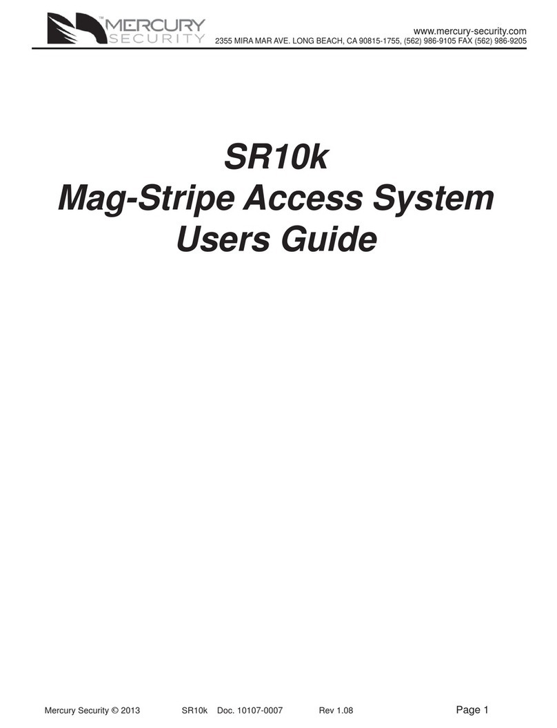 Mercury Security SR10k user guide