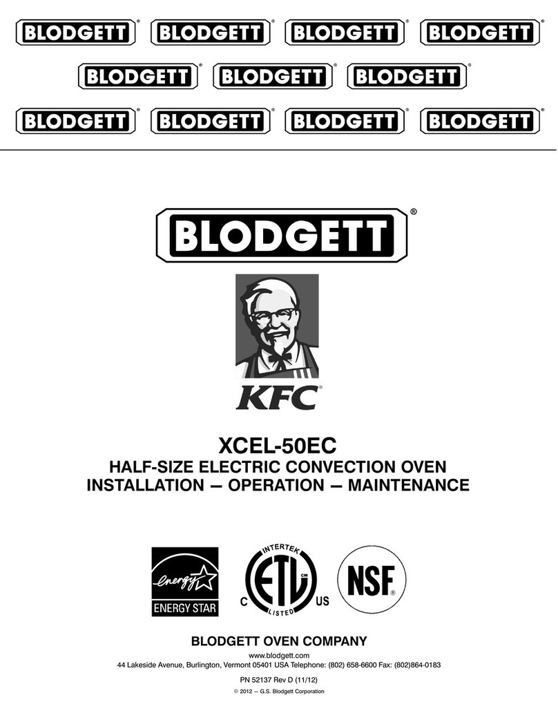 Blodgett XCEL-50EC General instructions