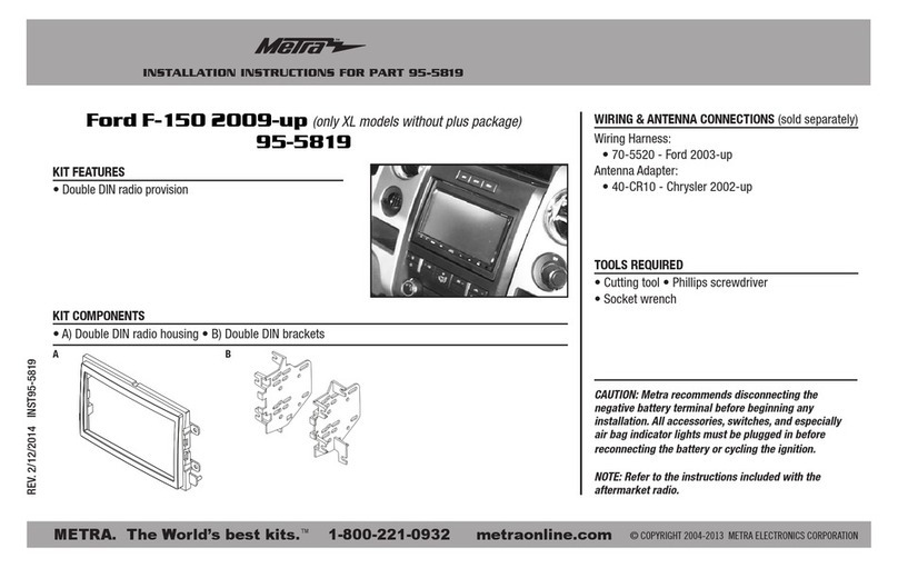 Metra Electronics Ford F-150 2009-up installation instructions