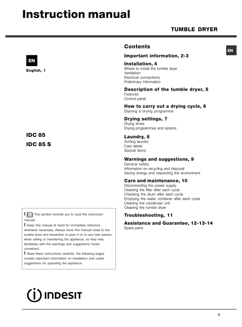 Indesit IDC 85 S User manual Indesit IDC 85 S User manual