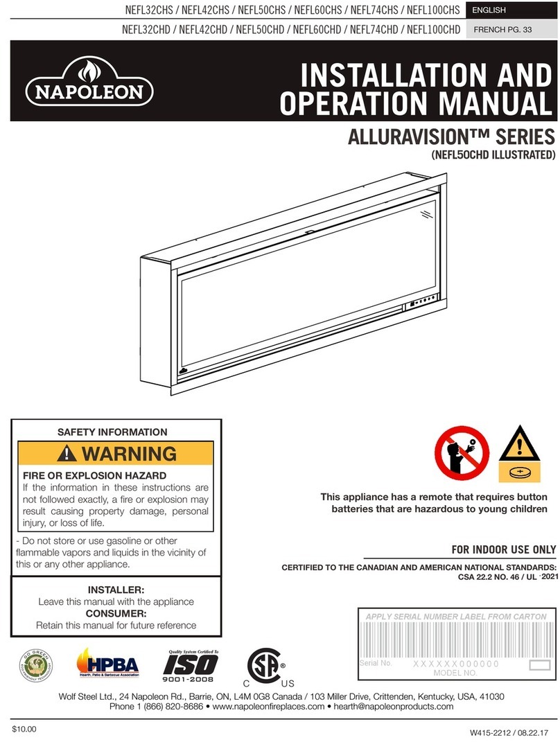 Napoleon ALLURAVISION NEFL32CHS User manual