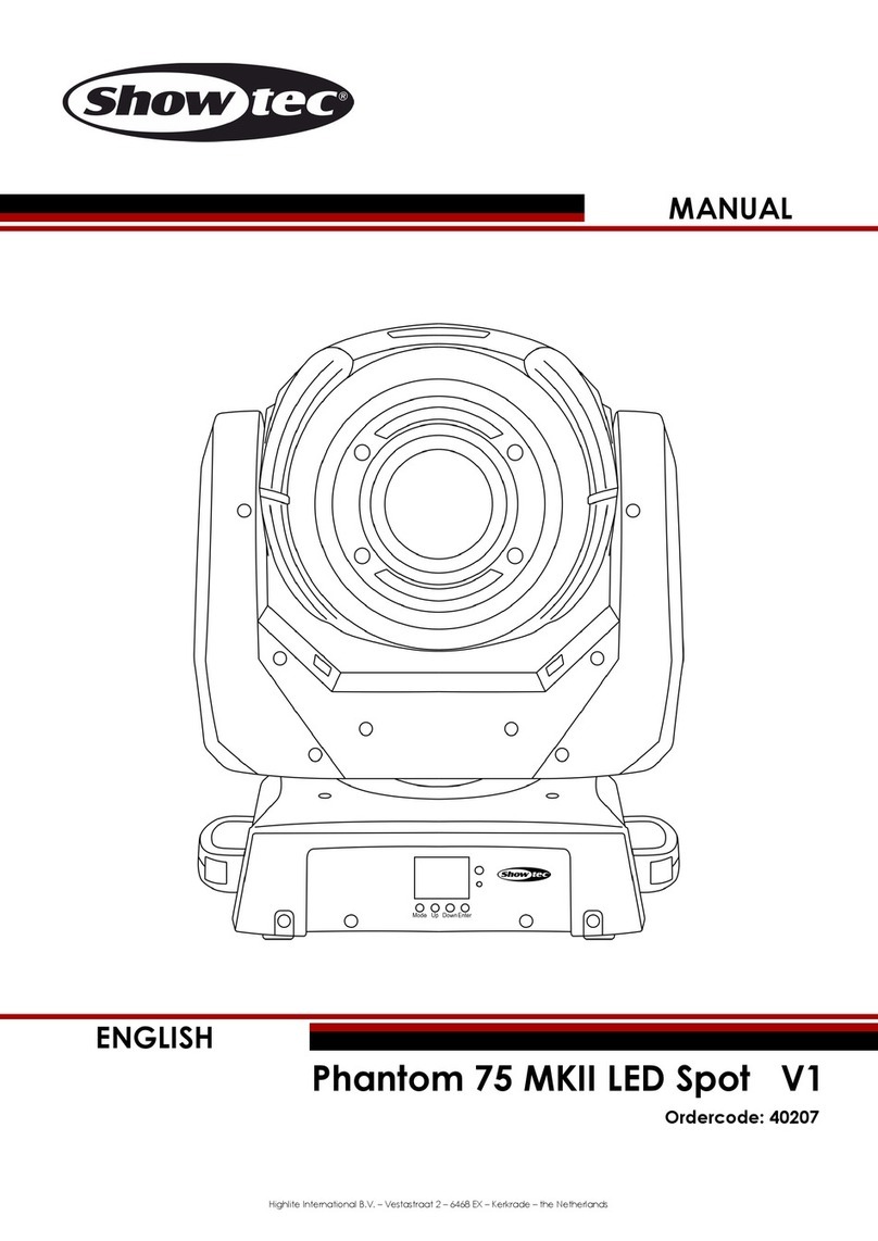 Show Tec Phantom 75 MKII Led Spot v1 User manual