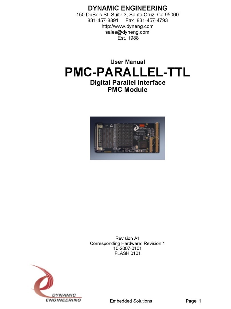 Dynamic Engineering PMC-PARALLEL-TTL user manual