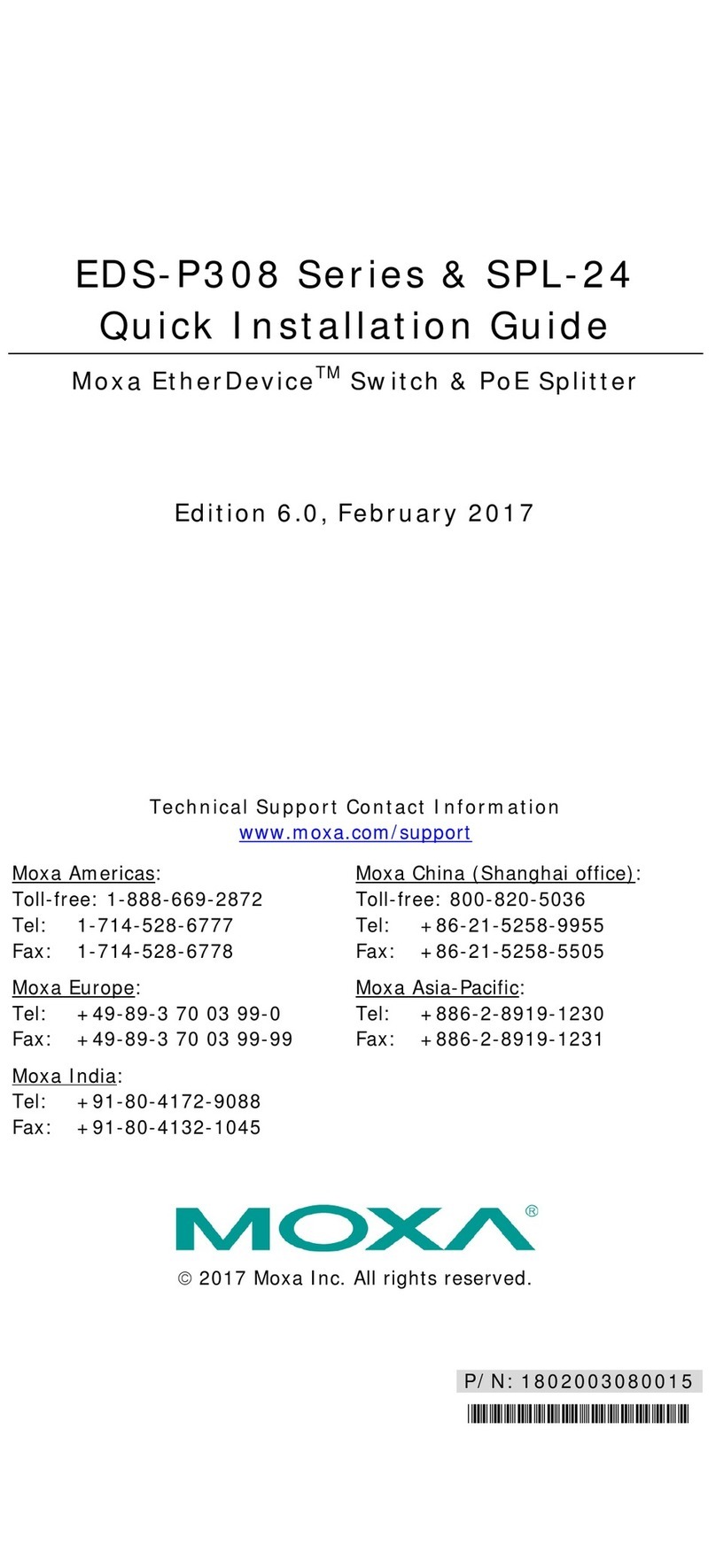 Moxa Technologies SPL-24 User manual