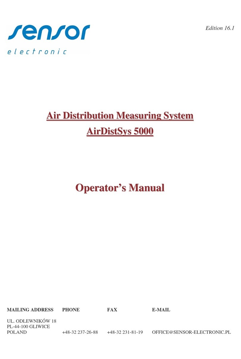 Sensor Electronics AirDistSys 5000 User manual