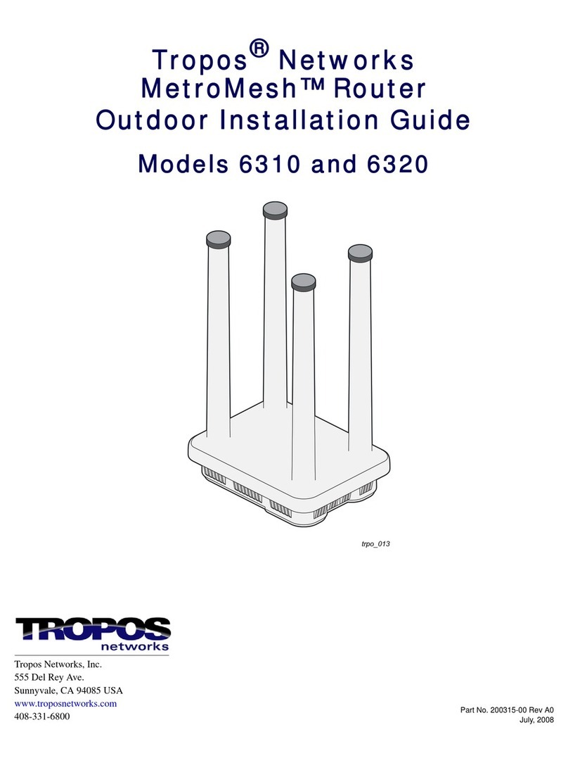 Tropos Networks MetroMesh 6310 installation guide