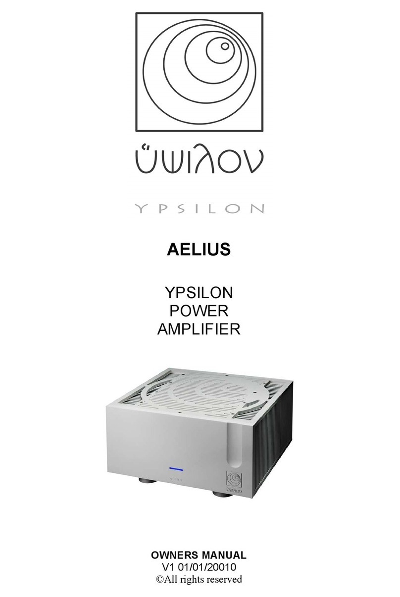 Ypsilon AELIUS owner's manual
