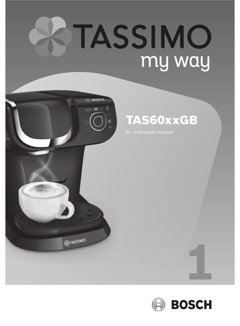 Bosch Tassimo Series TAS60GB User manual Bosch Tassimo Series TAS60GB User manual