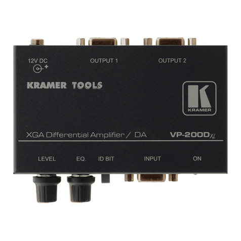 Kramer Tools VP-200Dxl User manual