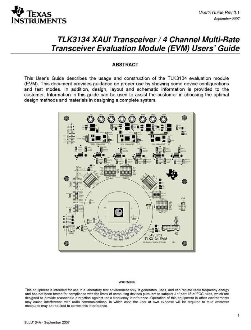 Texas Instruments TLK3134 XAUI User manual