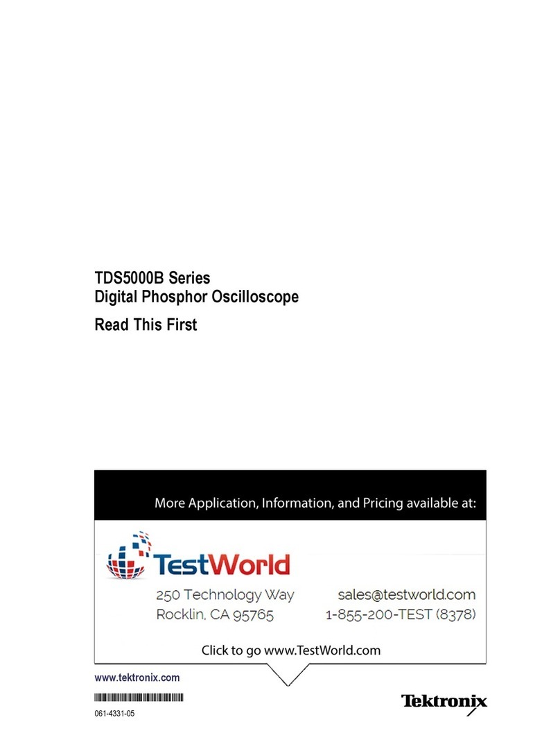 Tektronix TDS5000B Series Instruction sheet