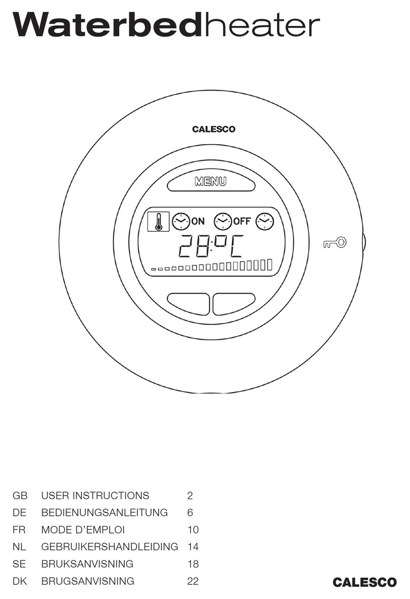 Calesco Waterbedheater User instructions