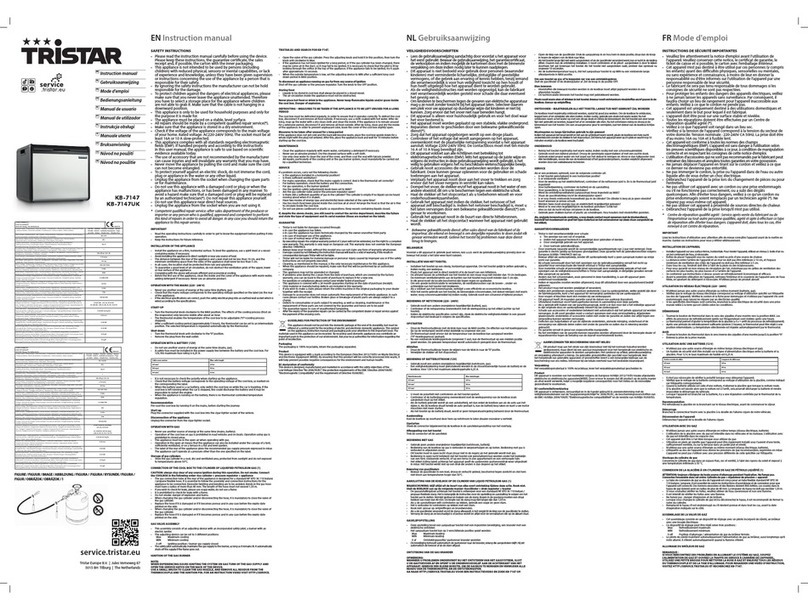 TriStar KB-7147 User manual TriStar KB-7147 User manual