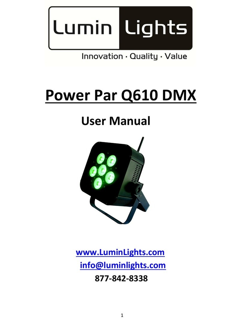 Lumin Lights Power Par Q610 DMX user manual