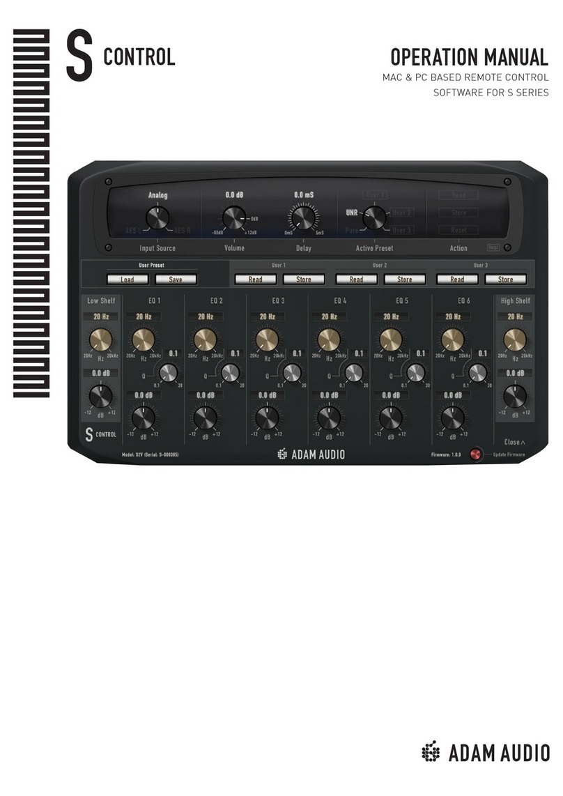 Adam S Series Operation manual