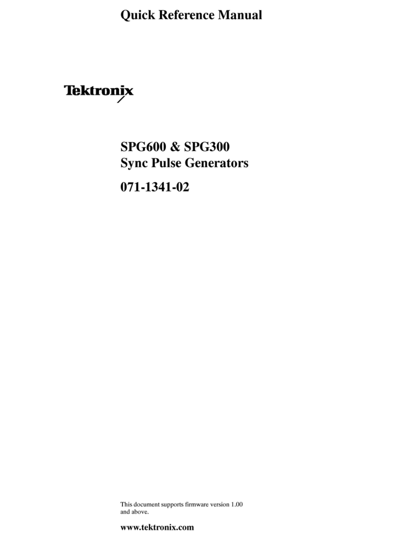 Tektronix SPG600 Service manual