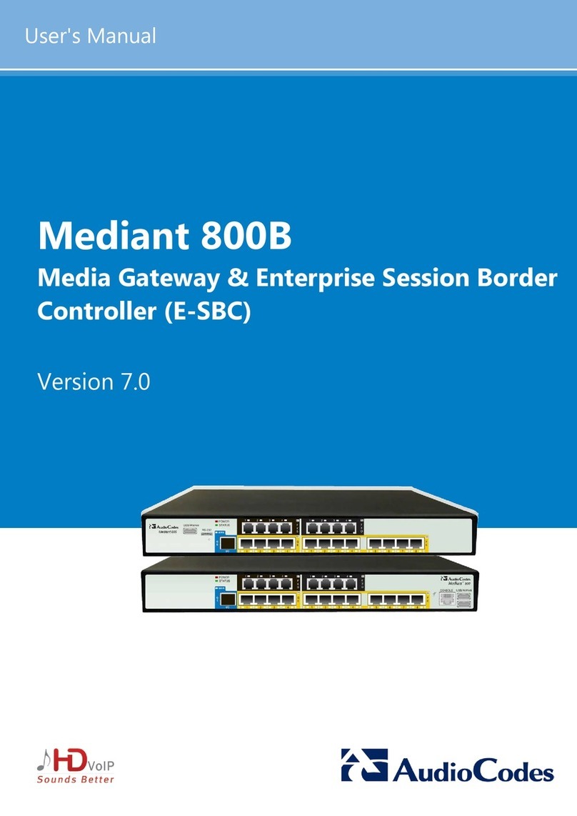 AudioCodes Mediant 800B User manual