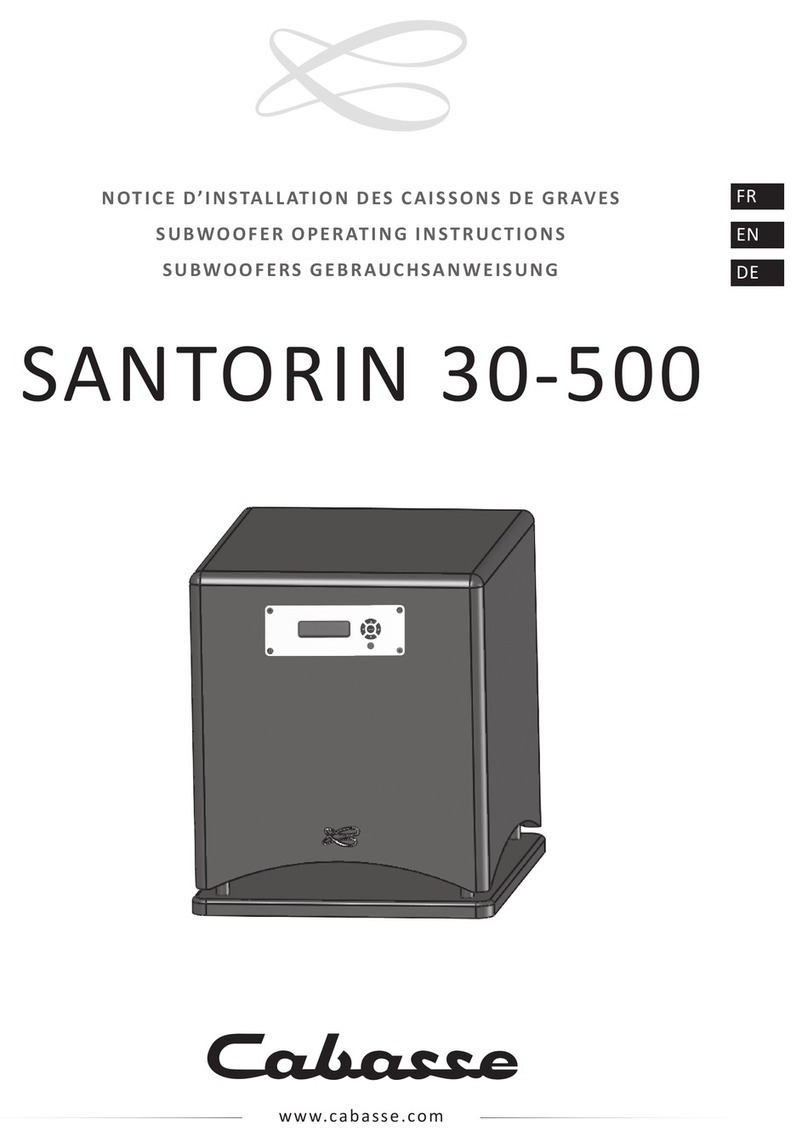 CABASSE Santorin 30-500 operating instructions