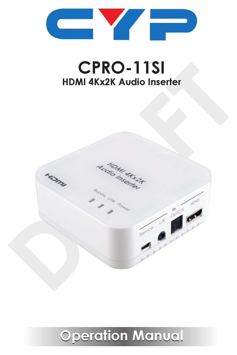 CYP CPRO-11SI User manual